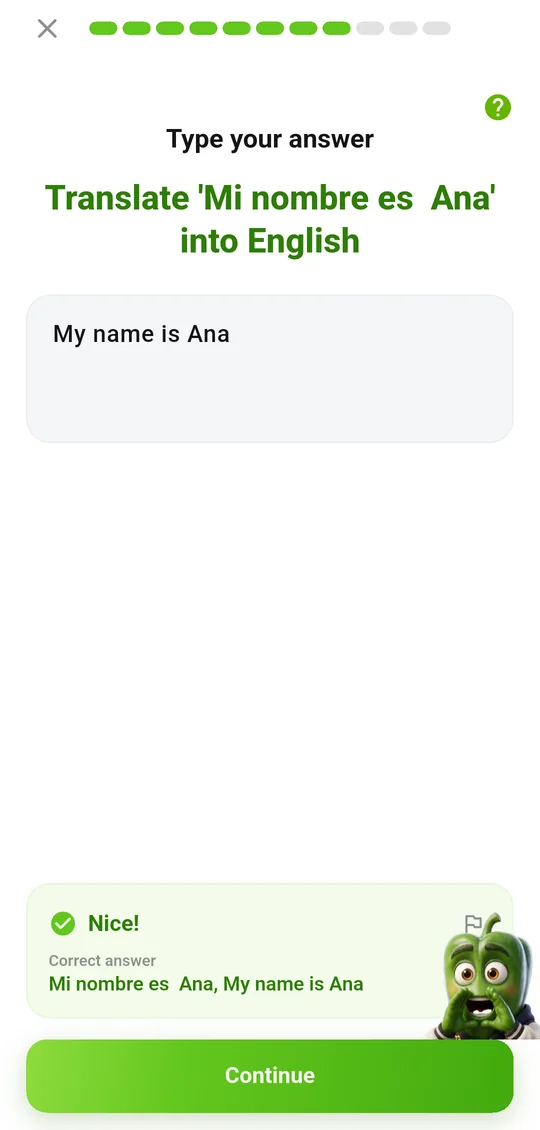 Translate: Type the translation in your own words.